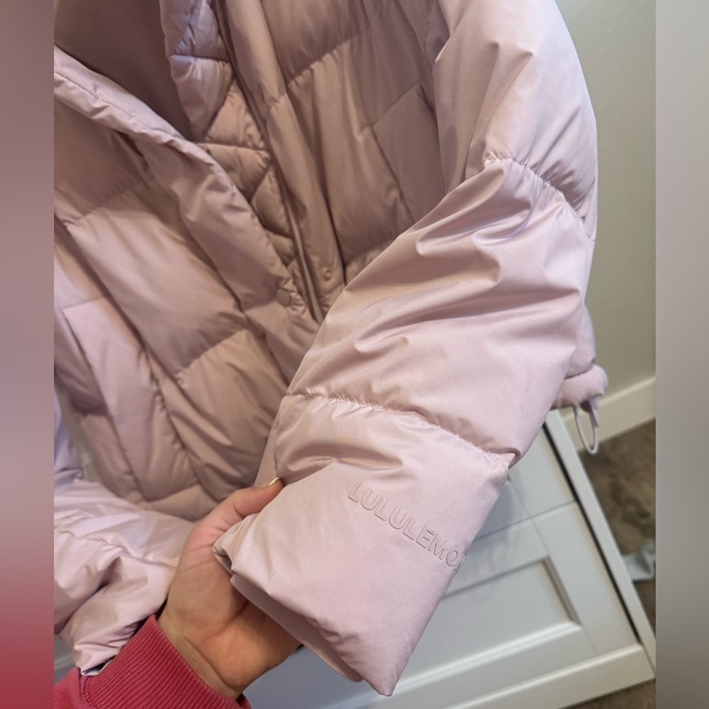 lululemon athletica Pink Fawn Cropped wunder Puff Jacket - Picture 2 of 8